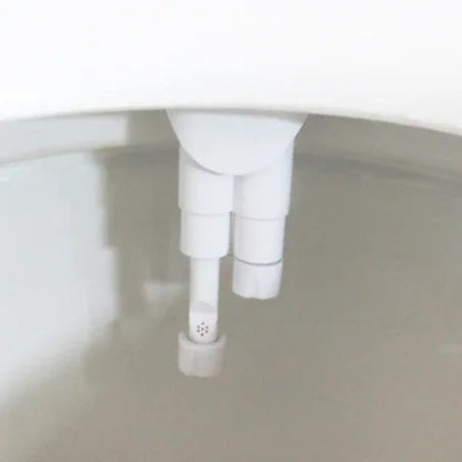 Left-Hand Bidet Toilet Seat Attachment – Dual Nozzle, Adjustable Pressure, UK ½" Tee Connector