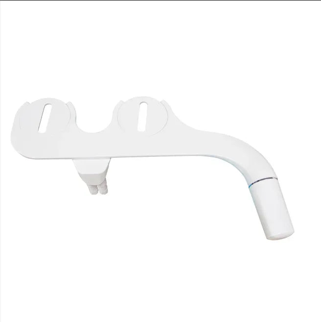 Left-Hand Bidet Toilet Seat Attachment – Dual Nozzle, Adjustable Pressure, UK ½" Tee Connector
