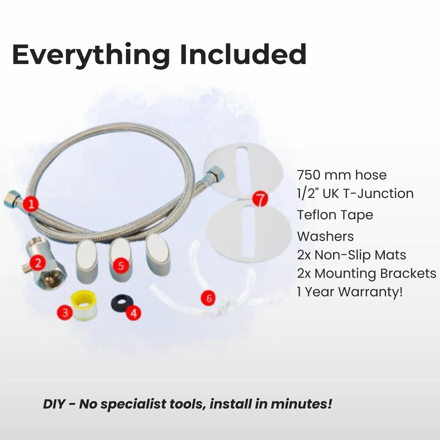 Non-Electric Bidet Attachment UK SPEC | Ultra-Thin Dual Nozzle | Real Bidets - Real Bidets